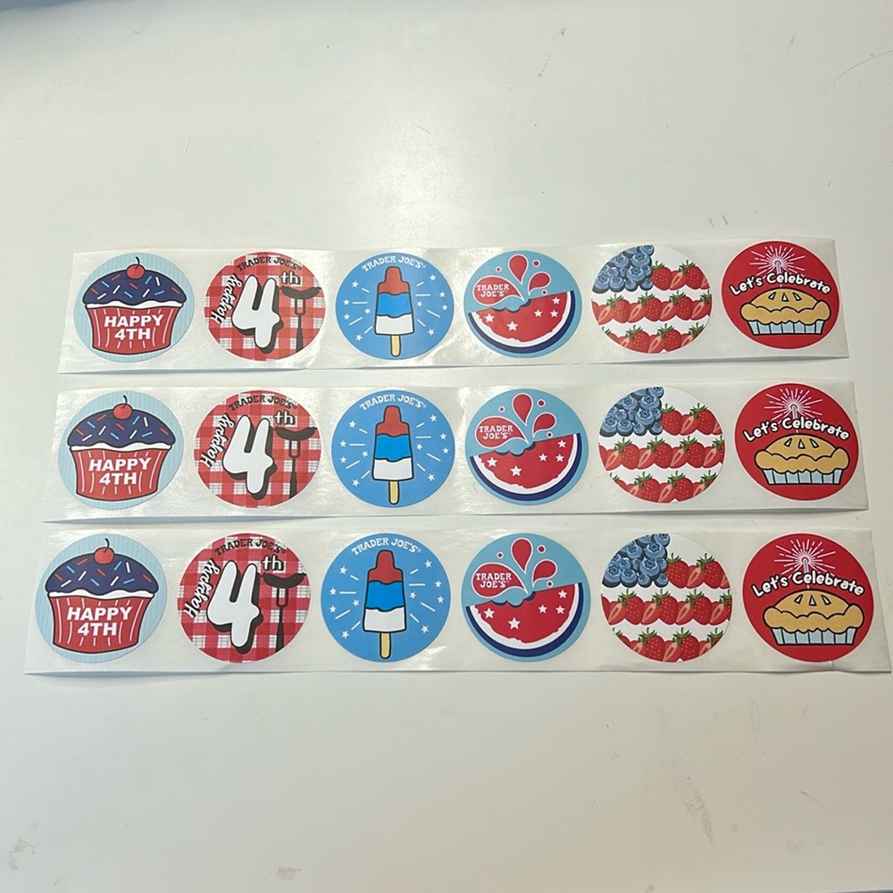 Trader Joe’s 4th of July Summer Sticker Packs